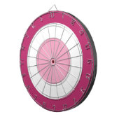 Roze en wit dartbord (Voorkant Rechts)