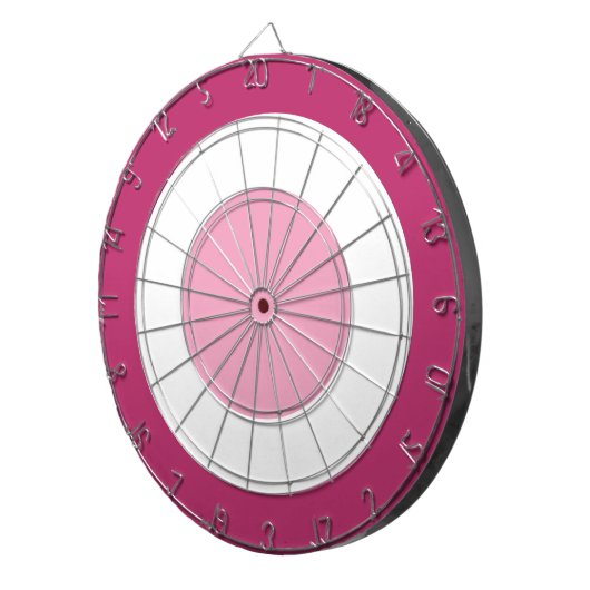 Roze en wit dartbord (Voorkant Rechts)