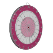 Roze en wit dartbord (Voorkant Links)