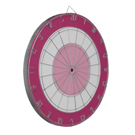 Roze en wit dartbord (Voorkant Links)