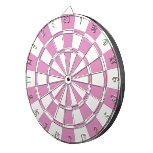 roze en wit dartbord (Voorkant Rechts)