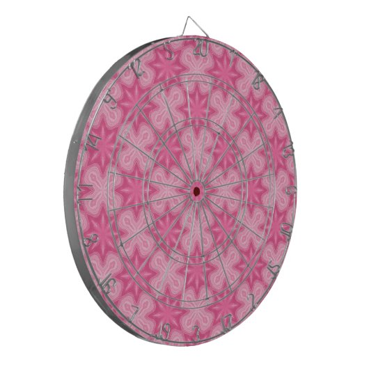 Roze en wit dartbord (Voorkant Links)