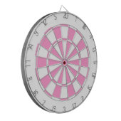 roze en wit dartbord (Voorkant Links)
