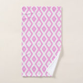 Roze en wit diamantpatroon bad handdoek (Handdoek)