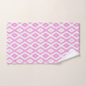 Roze en wit diamantpatroon bad handdoek (Handdoek)