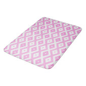 Roze en wit diamantpatroon badmat (Gekanteld)