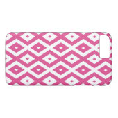 Roze en wit diamantpatroon Case-Mate iPhone case (Achterkant (Horizontaal))