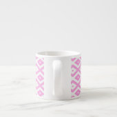 Roze en wit diamantpatroon espresso kop (Achterkant)