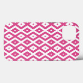 Roze en wit diamantpatroon Hoesje-Mate iPhone ca Case-Mate iPhone Case (Achterkant (horizontaal))
