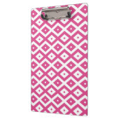 Roze en wit diamantpatroon klembord (Links)