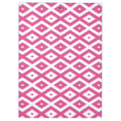 Roze en wit diamantpatroon klembord (Achterkant)