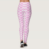 Roze en wit diamantpatroon leggings (Achterkant)