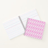 Roze en wit diamantpatroon notitieboek (Binnen)