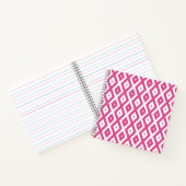 Roze en wit diamantpatroon notitieboek (Binnen)