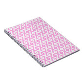 Roze en wit diamantpatroon notitieboek (Rechterzijde)