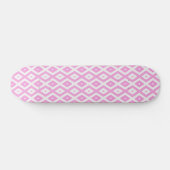 Roze en wit diamantpatroon persoonlijk skateboard (Horizontaal)