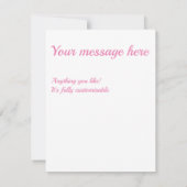 Roze en wit diamantpatroon RSVP kaartje (Achterkant)