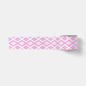 Roze en wit diamantpatroon satijnen lint (Voorkant)