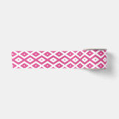 Roze en wit diamantpatroon satijnen lint (Voorkant)