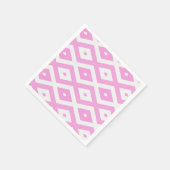 Roze en wit diamantpatroon servet (Hoek)