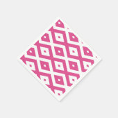 Roze en wit diamantpatroon servet (Hoek)