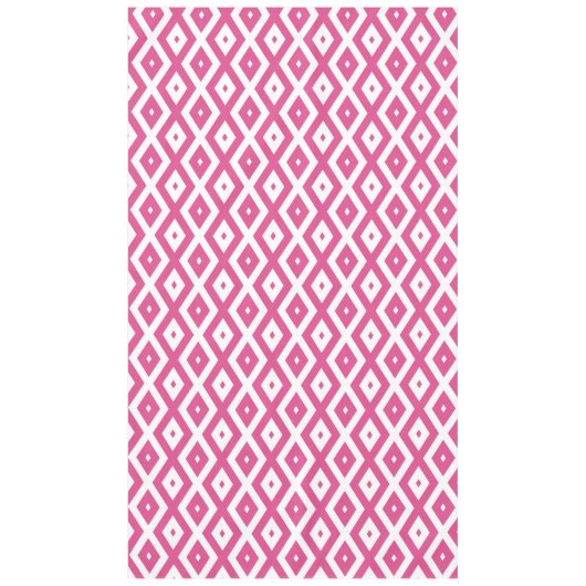 Roze en wit diamantpatroon tafelkleed (Voorkant)