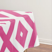Roze en wit diamantpatroon tafelkleed (Voorbeeld)