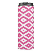 Roze en wit diamantpatroon thermosbeker (Achterkant)