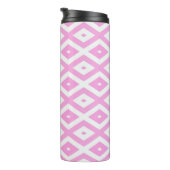 Roze en wit diamantpatroon thermosbeker (Geroteerd rechts)