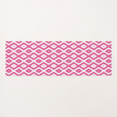 Roze en wit diamantpatroon yogamat (Achterkant (horizontaal))