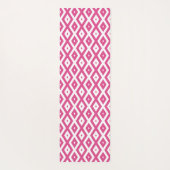 Roze en wit diamantpatroon yogamat (Achterkant)