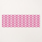Roze en wit diamantpatroon yogamat (Voorkant (horizontaal))