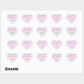 Roze en wit Dotty Hoe lief het is Sticker (Vel)
