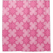 Roze en wit douchegordijn (Voorkant)