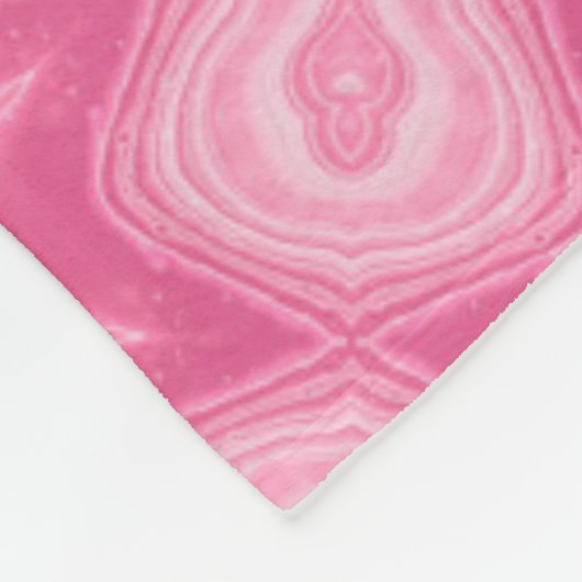 Roze en wit fleece deken (Hoek)