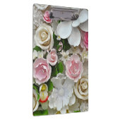 Roze en wit floreel patroon klembord (Rechts)