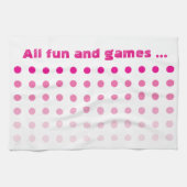 Roze en wit gebarsten theedoek (Horizontaal)