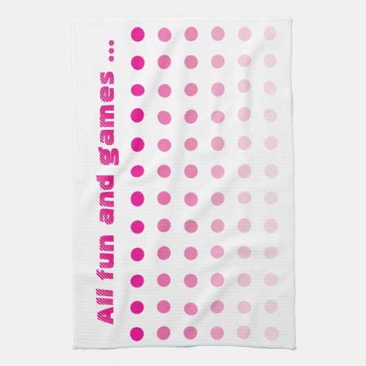 Roze en wit gebarsten theedoek (Verticaal)