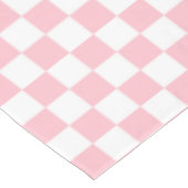 Roze en wit geruit cheque katoen dineren tafelkleed (Gekanteld)