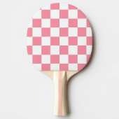 Roze en Wit geruit Tafeltennisbatje (Voorkant)