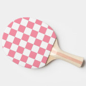 Roze en Wit geruit Tafeltennisbatje (Zijkant)