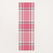 Roze en Wit geruite Naam Monogram | Yogamat (Achterkant)