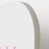 Roze en Wit Gestreept | Pickleball Queen Paddle (Links Detail)