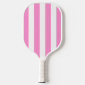 Roze en Wit Gestreept | Pickleball Queen Pickleball Paddle (Achterkant)