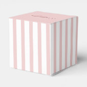 Roze en Wit Gestreepte Verjaardag Bedankt Naam Bedankdoosjes (Achterkant)