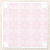 Roze en wit glazen onderzetter (Achterkant)