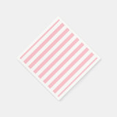 Roze en Wit Groot Grootte Verticaal Streepjesdocum Servet (Hoek)