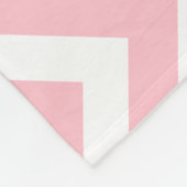 Roze en Wit Grote Grootte Verticale Chevron Fleece Deken (Hoek)