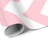Roze en Wit Grote Grootte Verticale Chevron Strepe Cadeaupapier (Rol Hoek)