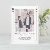 Roze en Wit Happy Valentine dag Vakantie Kaart (Staand voorkant)